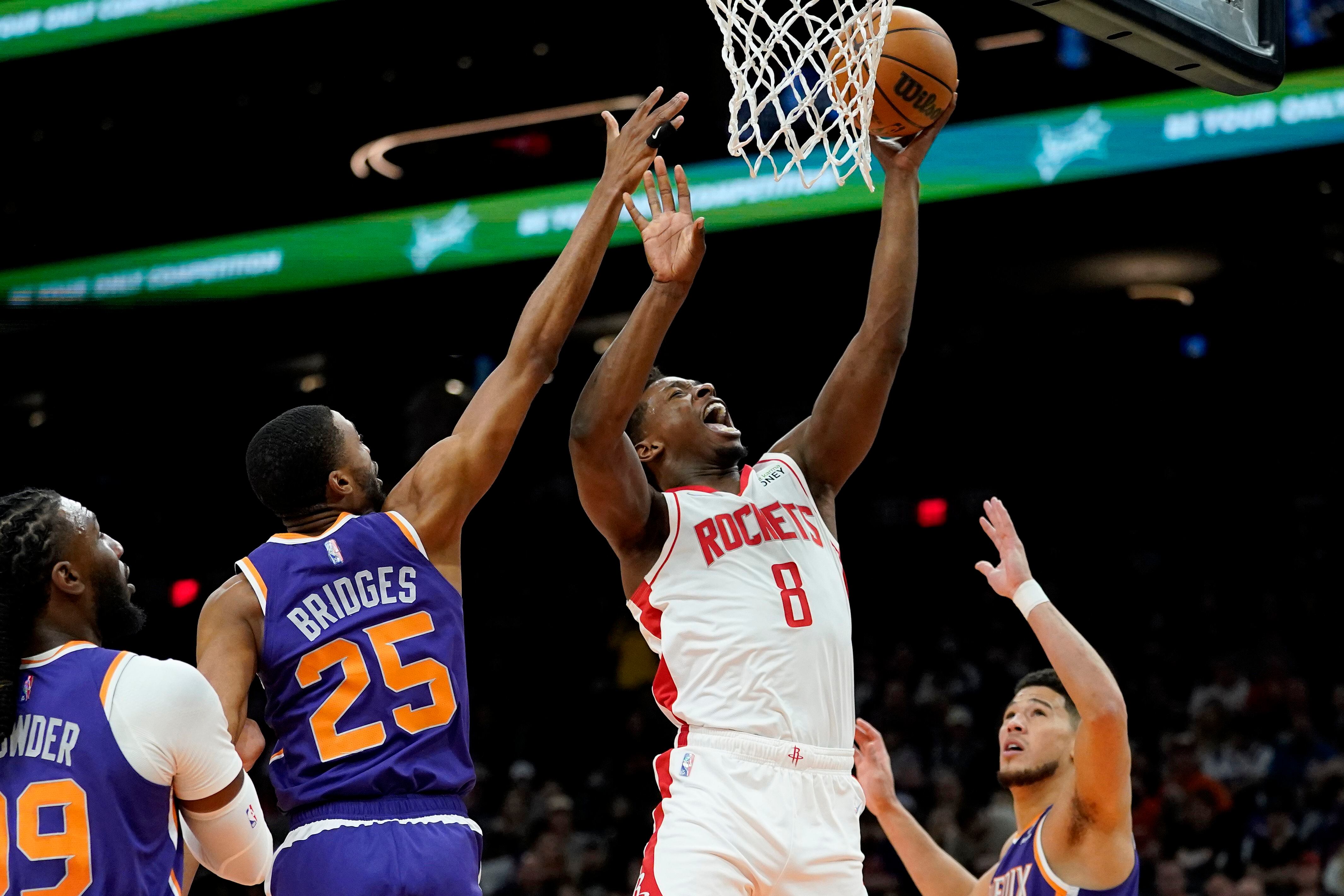 Suns' Devin Booker wins 3-point contest, Rockets' Eric Gordon