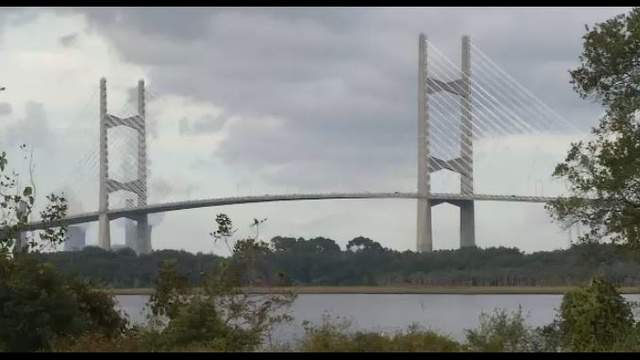 Dames Point Bridge reopens after car overturns