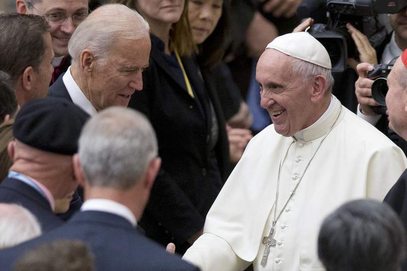 Vatican cancels live TV broadcast of Biden greeting pope