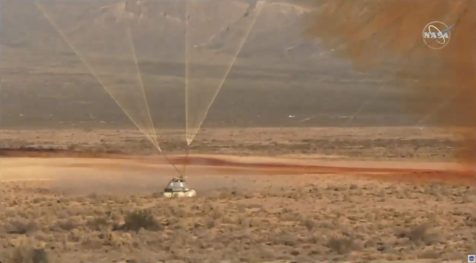 Boeing crew capsule completes major flight test in desert