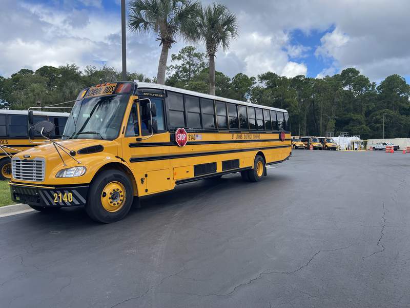 St. Johns County bus drivers prep routes for first day of school Monday