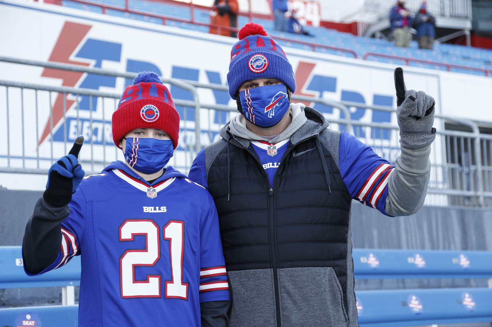 Lucky few Bills fans eager to cheer on team from stands