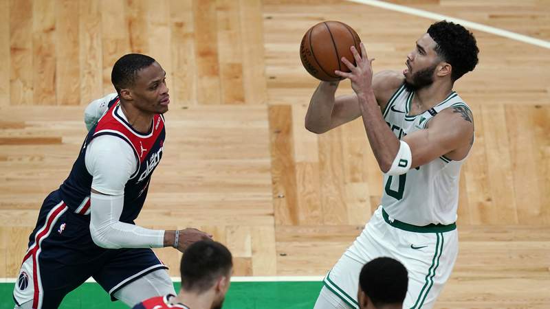 Tatum scores 50, Celtics beat Wizards 118-100 in play-in