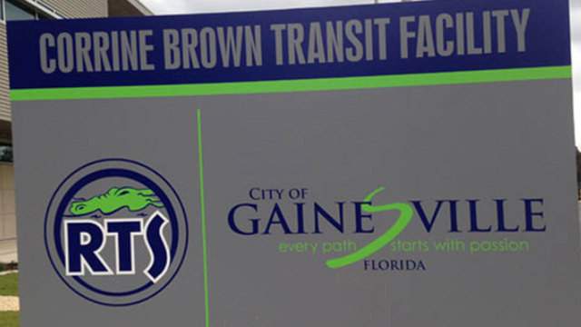 Corrine Brown's name still on Gainesville transportation building
