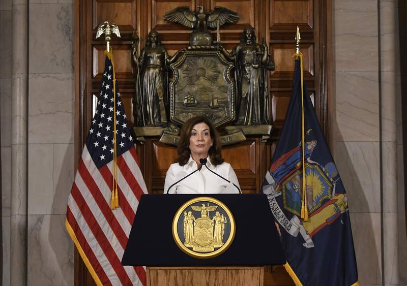 Hochul vows swift action as she takes helm in New York