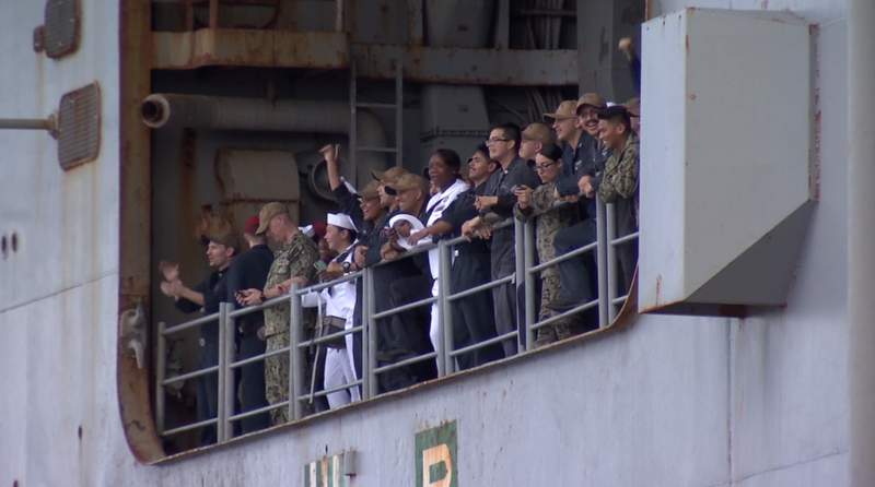 Happy tears: USS Iwo Jima returns to Naval Station Mayport
