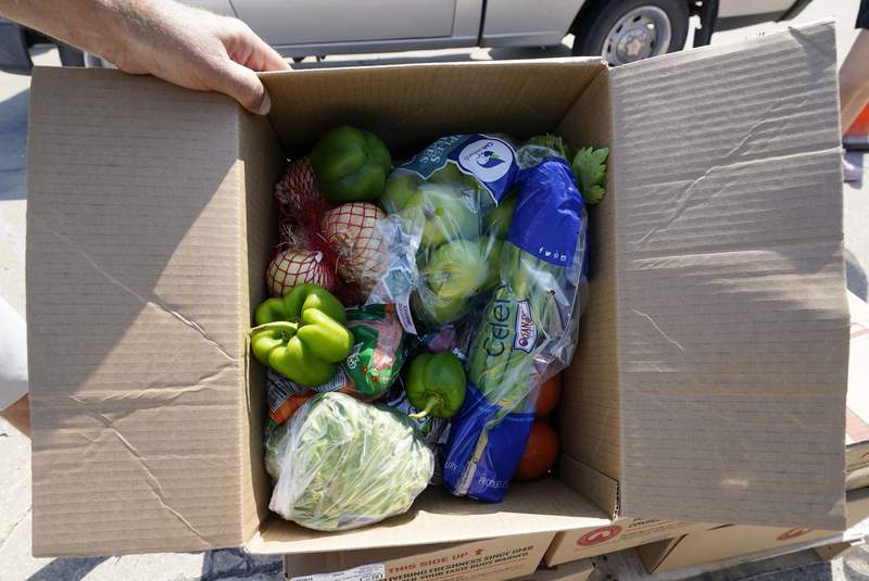 Mobile food pantry at Downtown Jacksonville church Saturday afternoon