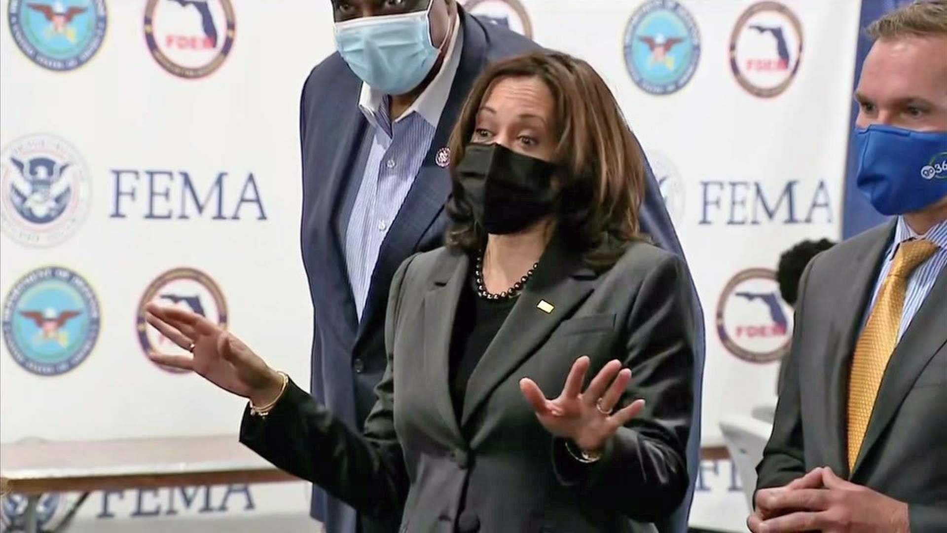 Vice President Harris stops by vaccination site during Jacksonville visit