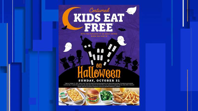 Boo-yah! Costumed kids eat free at Applebee’s on Halloween 🎃