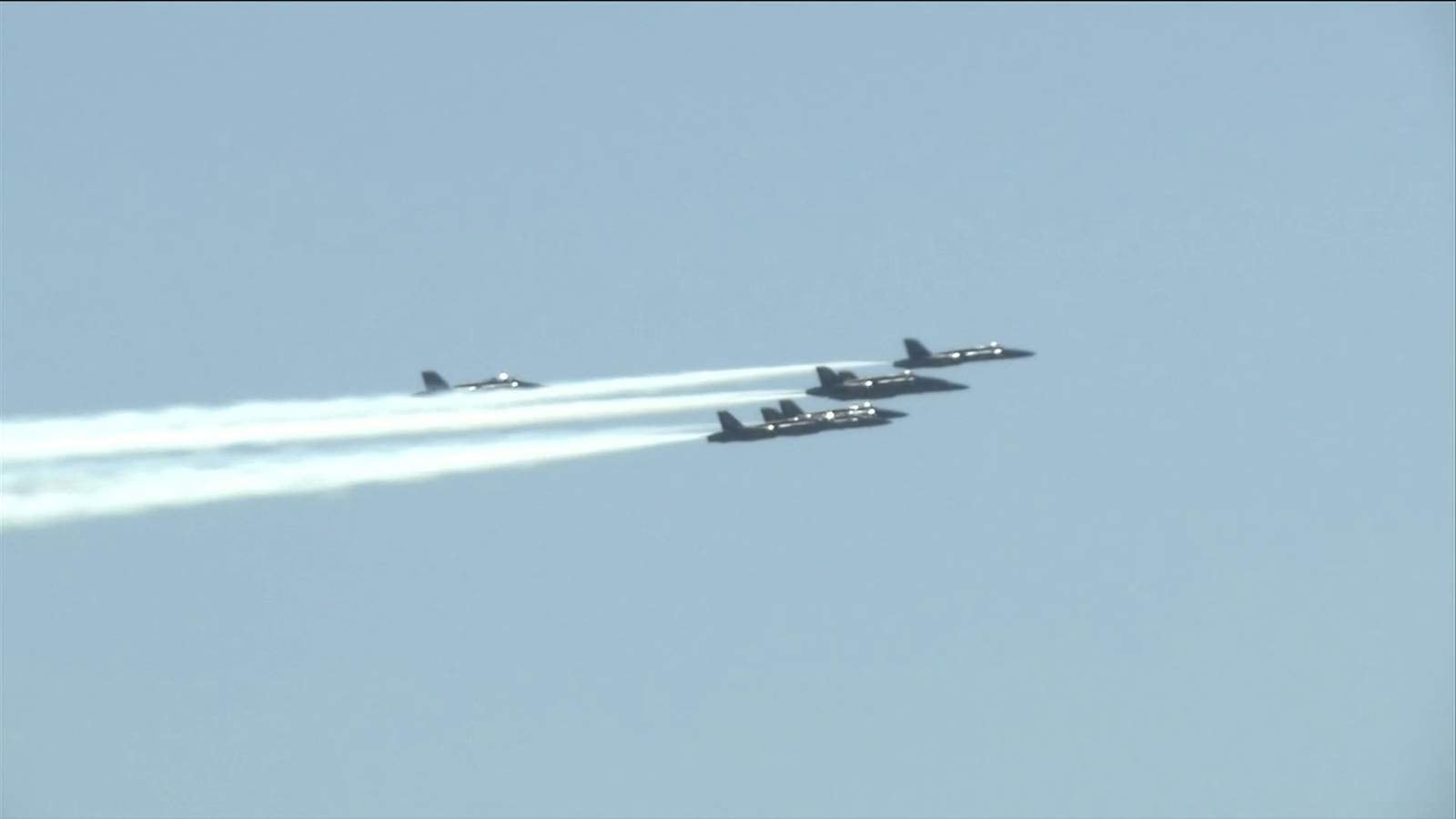 Blue Angels flyover thrills health care workers - and the rest of Jacksonville