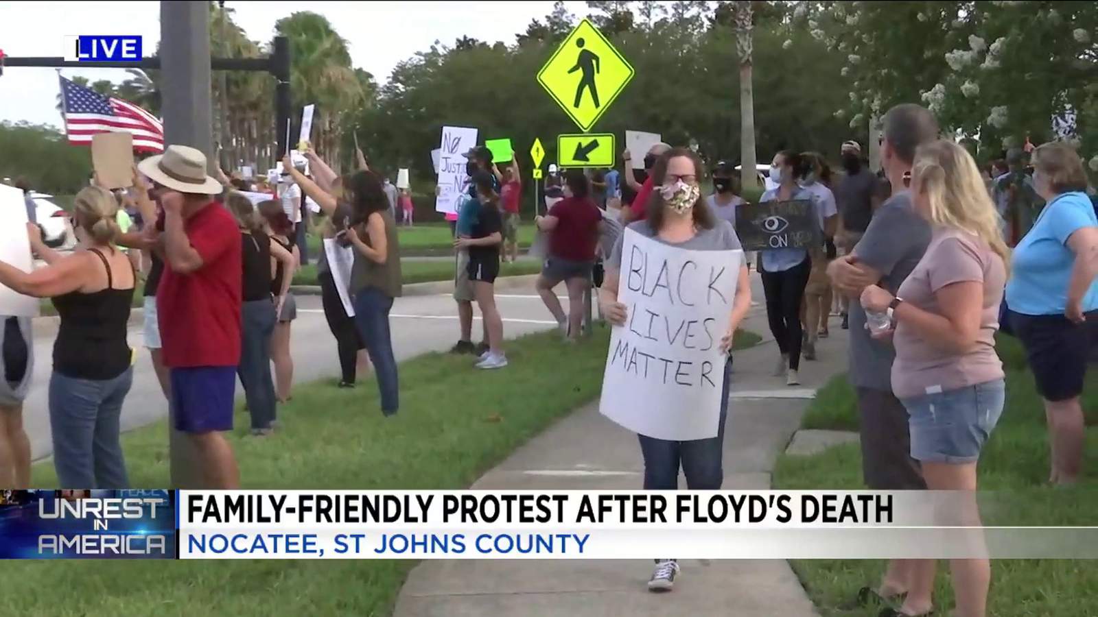Protesters gather in Nocatee regarding the death of George Floyd