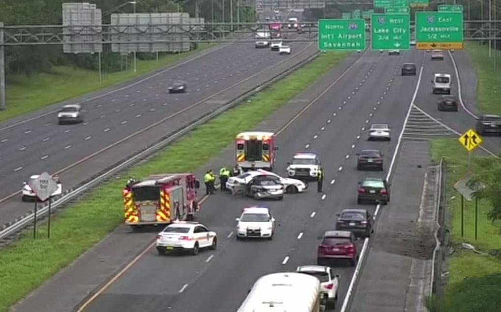 Jacksonville police cruiser in crash on I-295 at Normandy