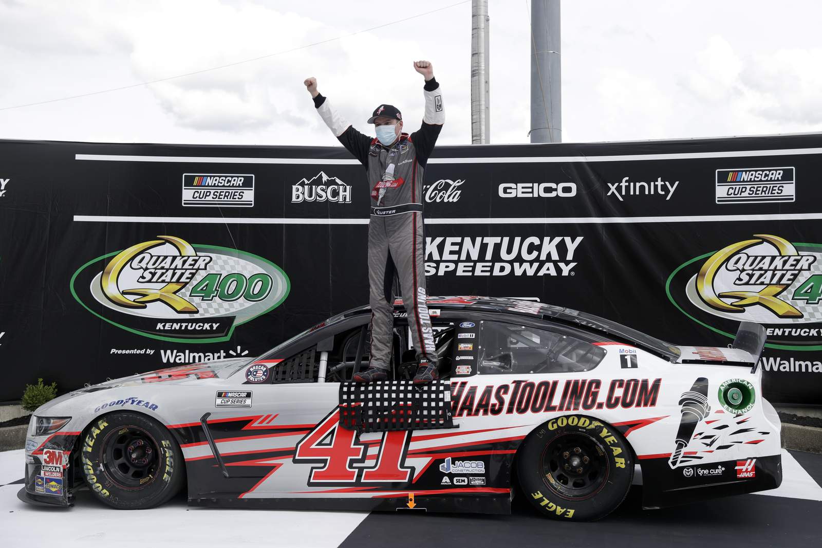 NASCAR Cup rookie Cole Custer wins in upset at Kentucky