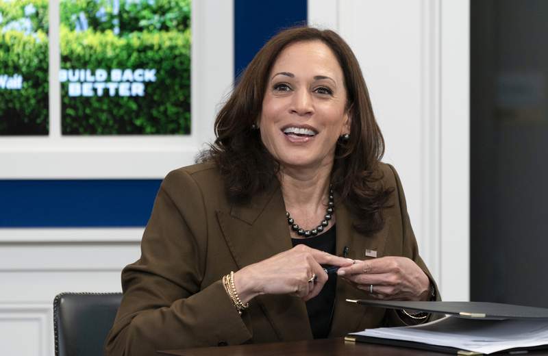 Harris argues for Biden climate agenda at sinking Lake Mead