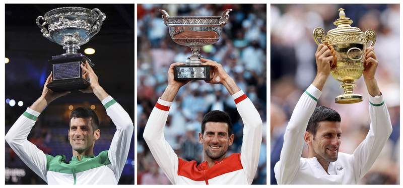 A look at each of Novak Djokovic’s 2021 Grand Slam matches