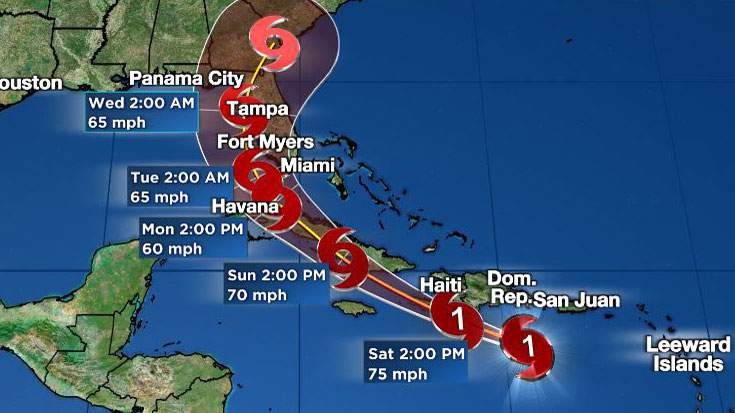 Hurricane Elsa slightly weaker as it races toward Haiti