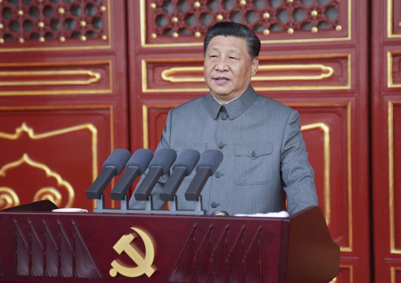 At Communist Party centenary, Xi says China won't be bullied