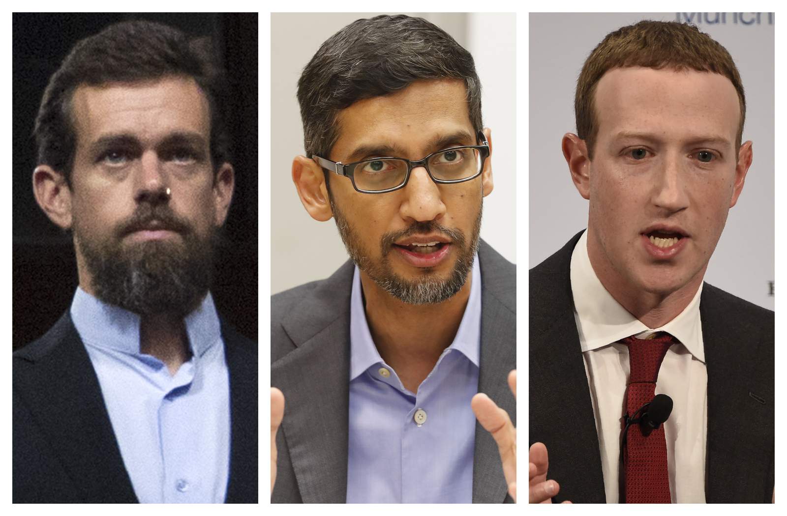 CEOs of 3 tech giants to testify at Oct. 28 Senate hearing