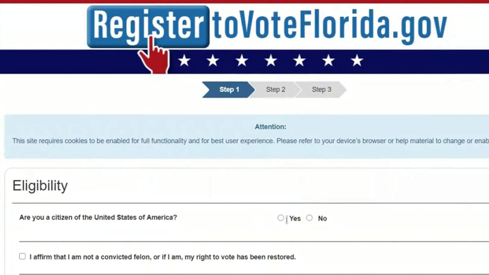 Voters in Florida and Georgia have until Oct. 5 to register