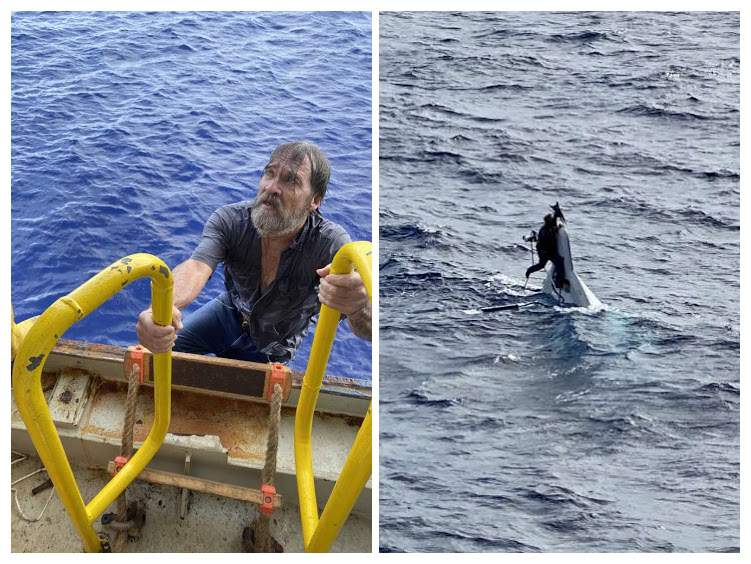 Missing 62-year-old found clinging to capsized boat 86 miles offshore