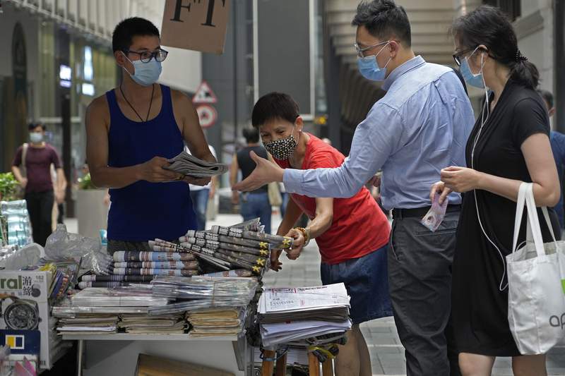 Hong Kong newspaper increases print fivefold after arrests