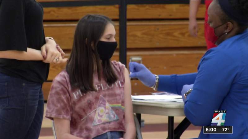 Students get vaccinated at sites around Jacksonville