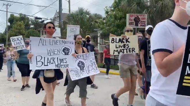 Protesters continue to call for removal of Confederate monument in St. Augustine