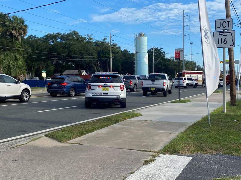 Child riding bike hit by vehicle on Mayport Road