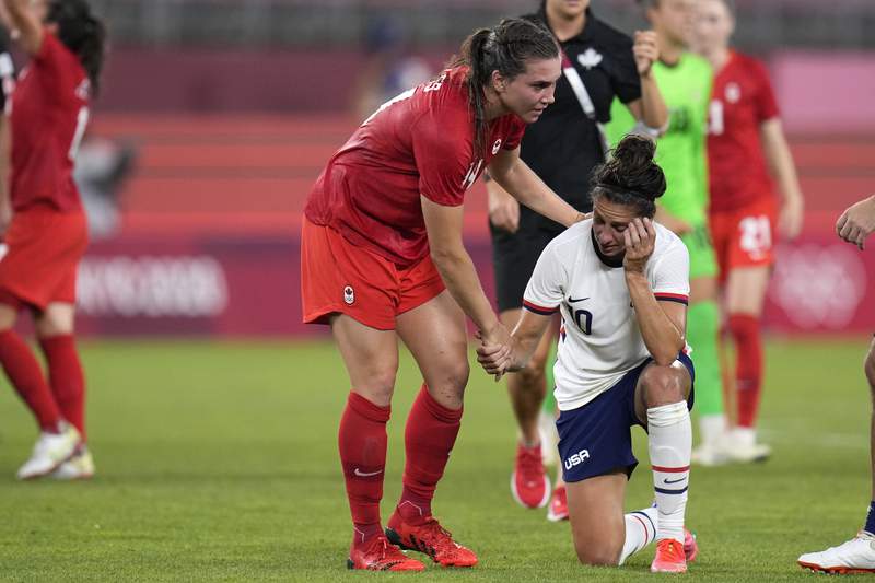 Canada upsets US with 1-0 win in women's soccer