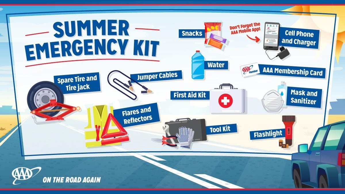 AAA suggests drivers keep a emergency kit in their vehicles.