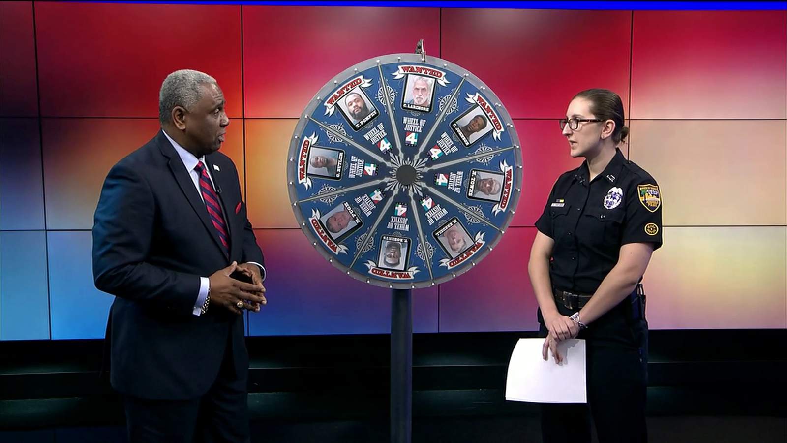 Chester Larimore and Trey Pompey Wanted on Today's Wheel of Justice