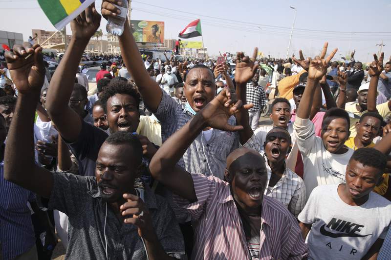 Thousands rally in Sudan's capital to demand civilian rule