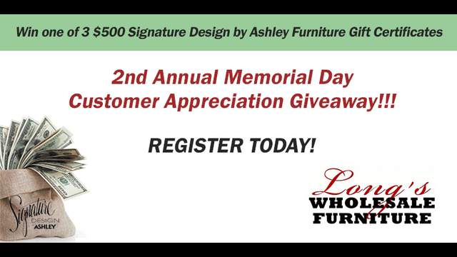 Enter And Win A 500 Gift Certificate To Long S Wholesale Furniture