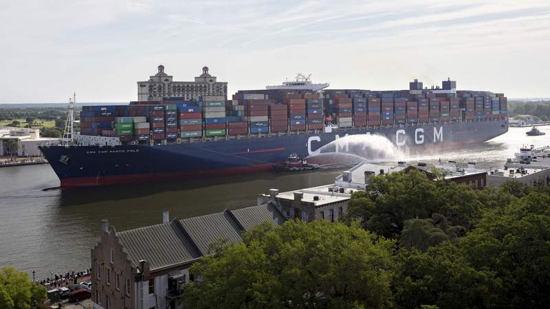 Port of Savannah welcomes largest cargo ship on East Coast