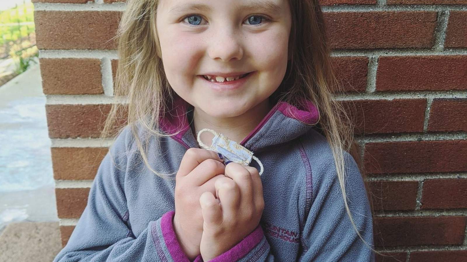 7-year-old girl crafts tiny face mask for the Tooth Fairy