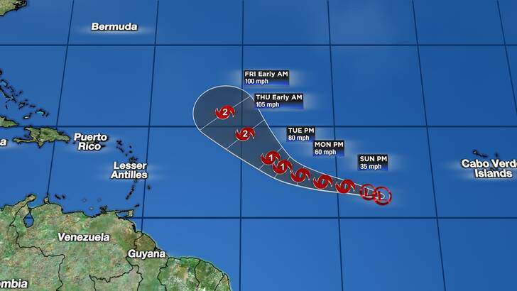 Tropical Storm Teddy becomes 4th active named storm