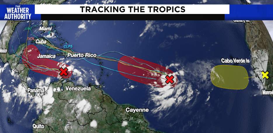 Whats developing in the tropics right now