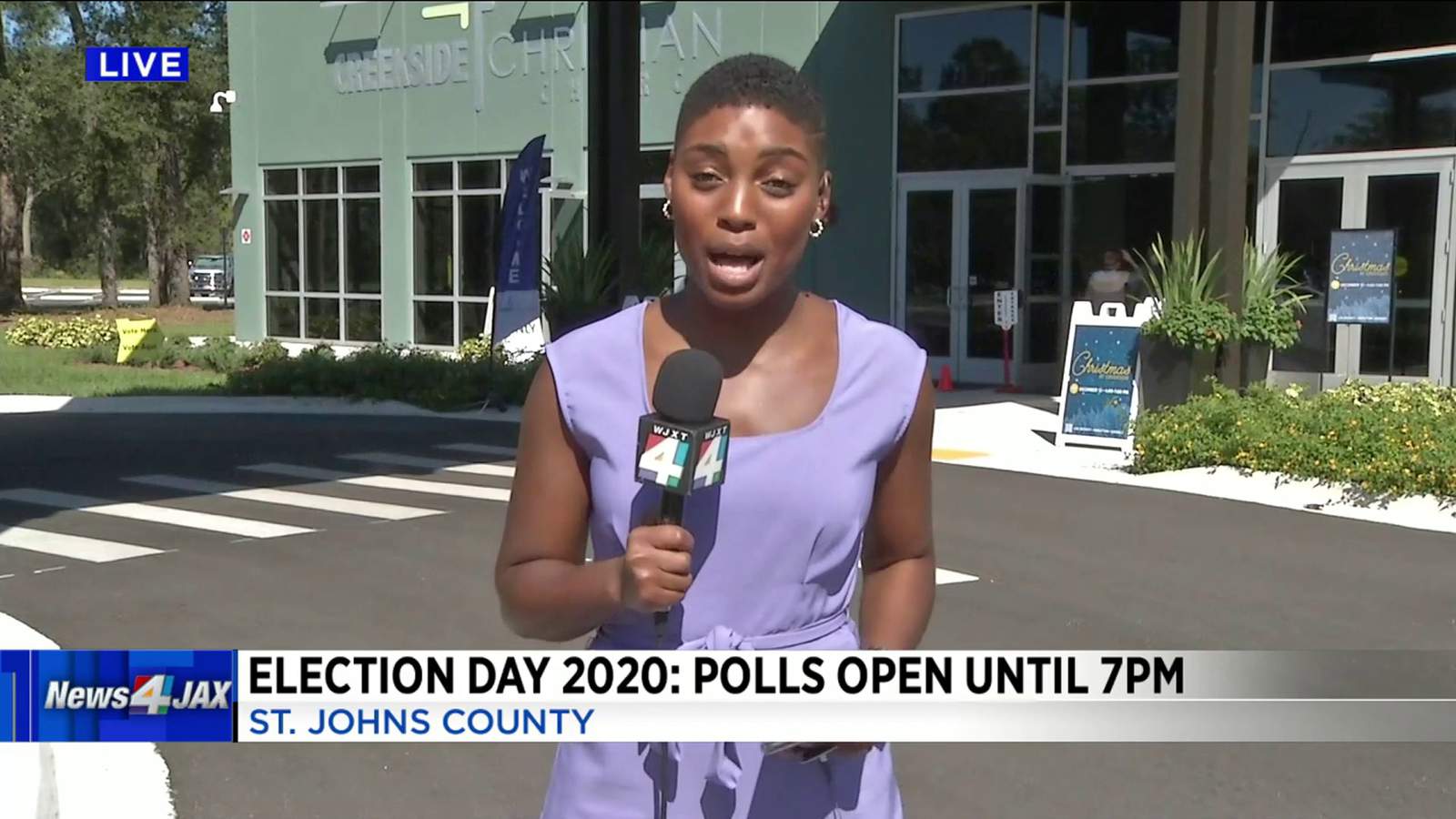 Lena Pringle checks in at noon on Election Day in St. Johns County