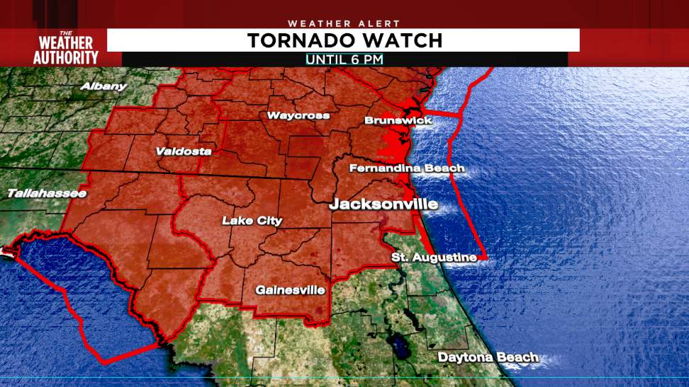 Tornado watch for NE Florida, SE Georgia expires