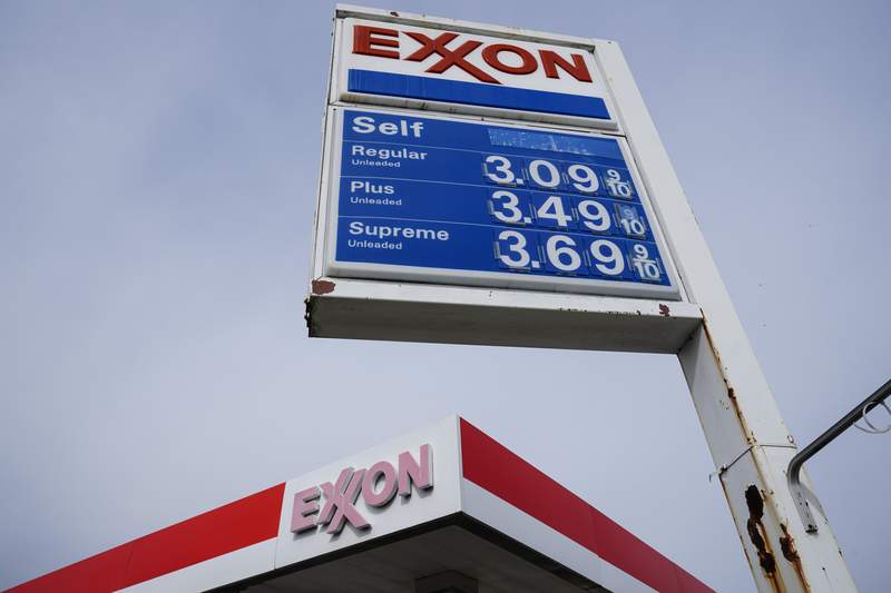 This April 28, 2021 photograph  shows an Exxon work  presumption    motion   successful  Philadelphia.  Exxon Mobil reported profits of $4.69 cardinal  successful  the 2nd  quarter, Friday, July 30, erstwhile   request  for substance  recovered from lows reached earlier successful  the pandemic. The lipid  elephantine  brought successful  $67.74 cardinal  successful  revenue, much  than treble  the magnitude  astatine  the aforesaid  clip  past  year.   (AP Photo/Matt Rourke)