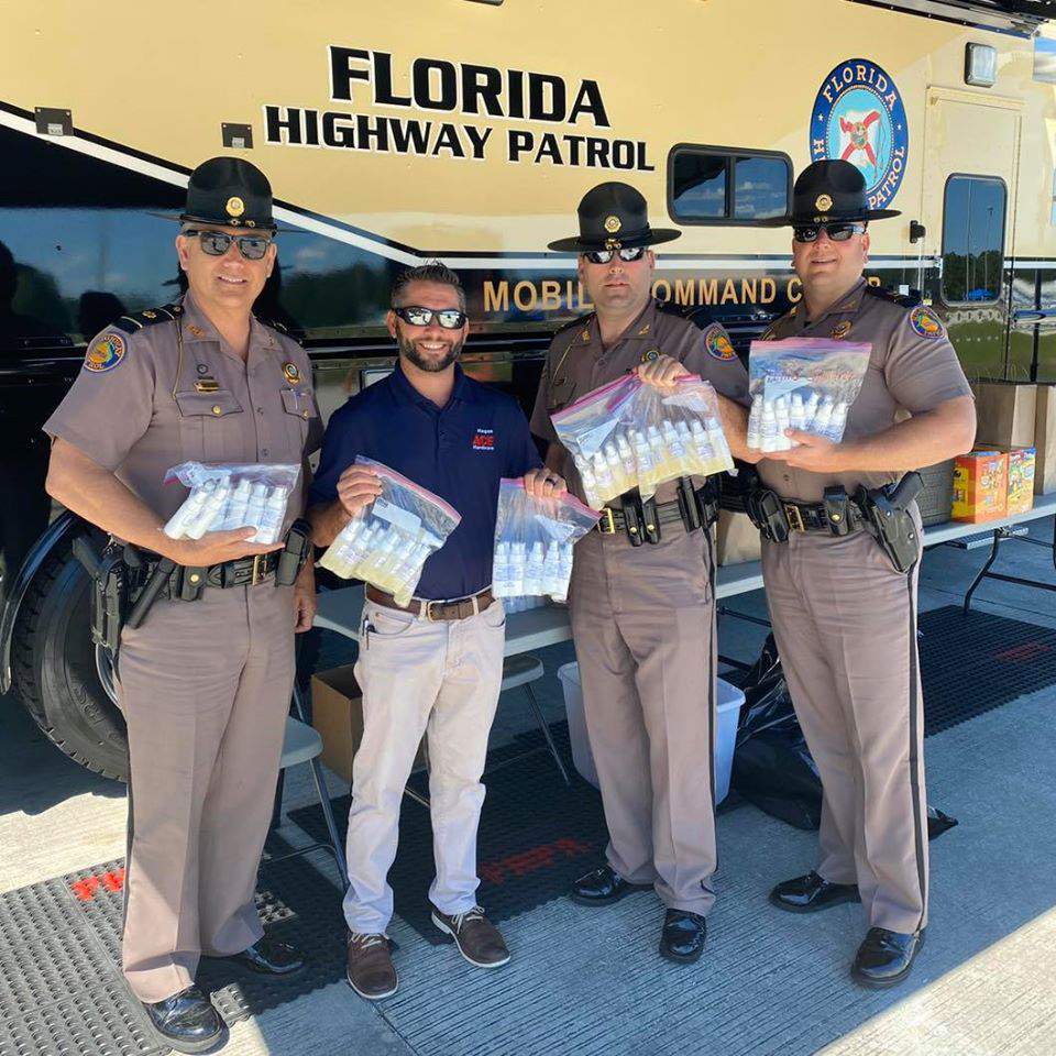 Hagan Ace Hardware donates bug repellent, hand sanitizer to FHP troopers