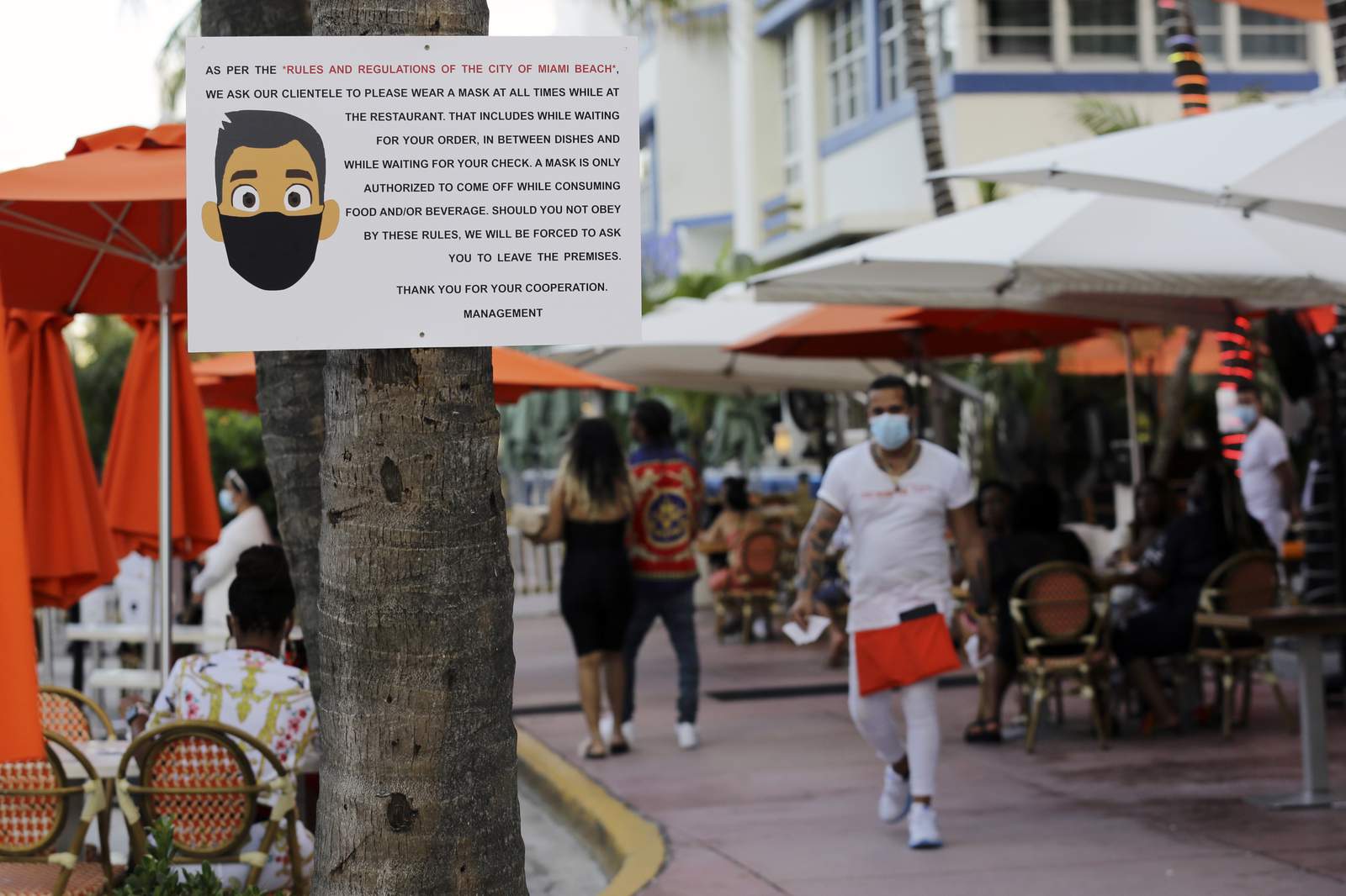 Miami Beach has issued $14,400 in fines to mask violators
