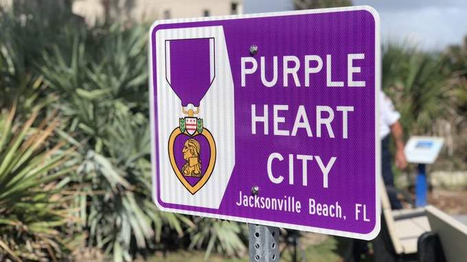 Jacksonville Beach officially a ‘Purple Heart City’