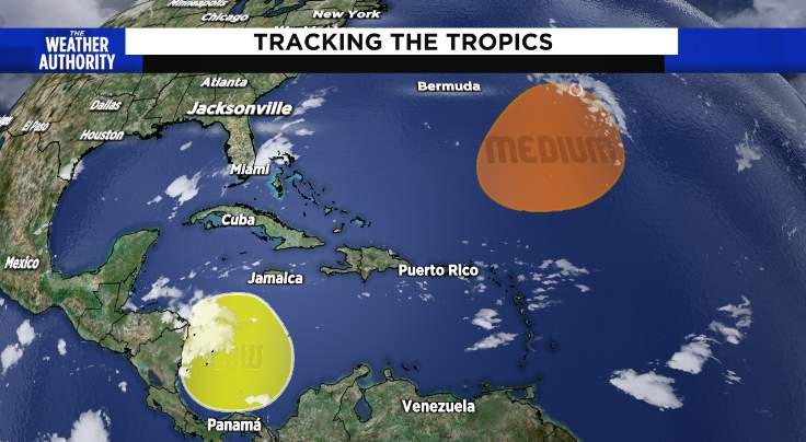 Two areas to watch for development in the tropics