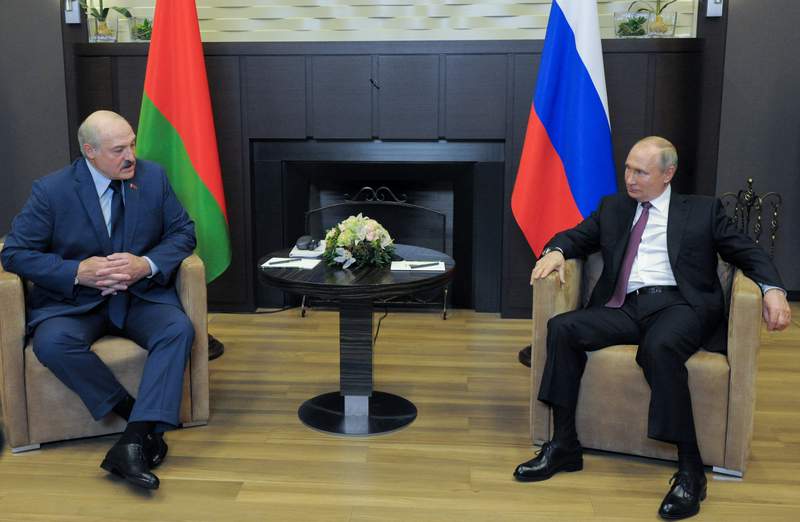 Belarus leader seeks Russian support amid showdown with EU