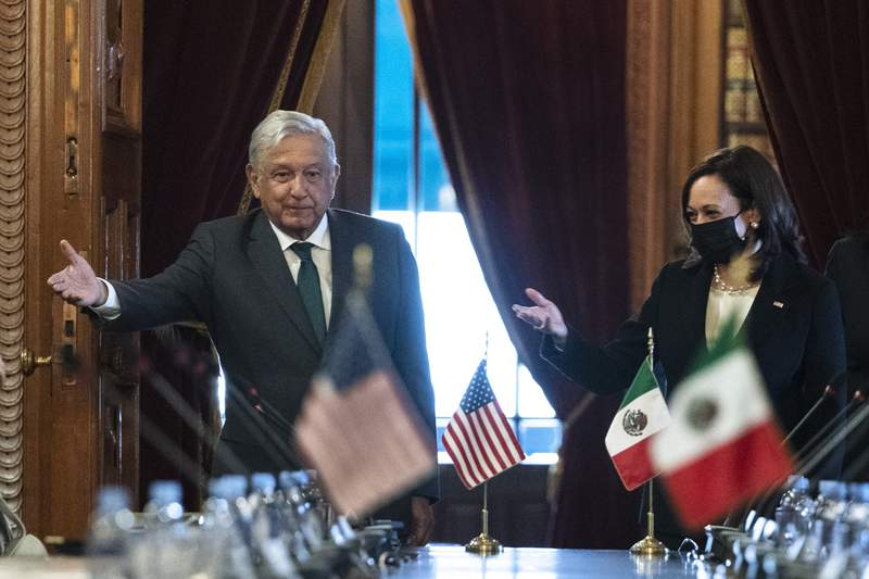 In Mexico, Harris defends against criticism over border
