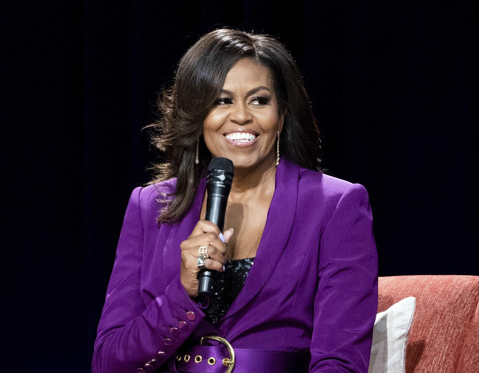 Michelle Obama hooked on knitting, thinking about retirement
