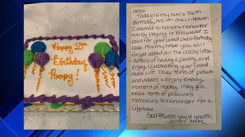 Clay County woman brought to tears after anonymous mom pays for her son’s birthday cake