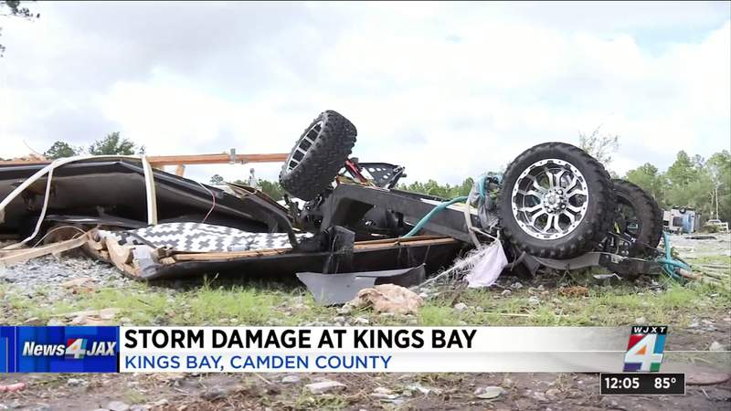 Kings Bay base digs out after Elsa tornado rips through RV park