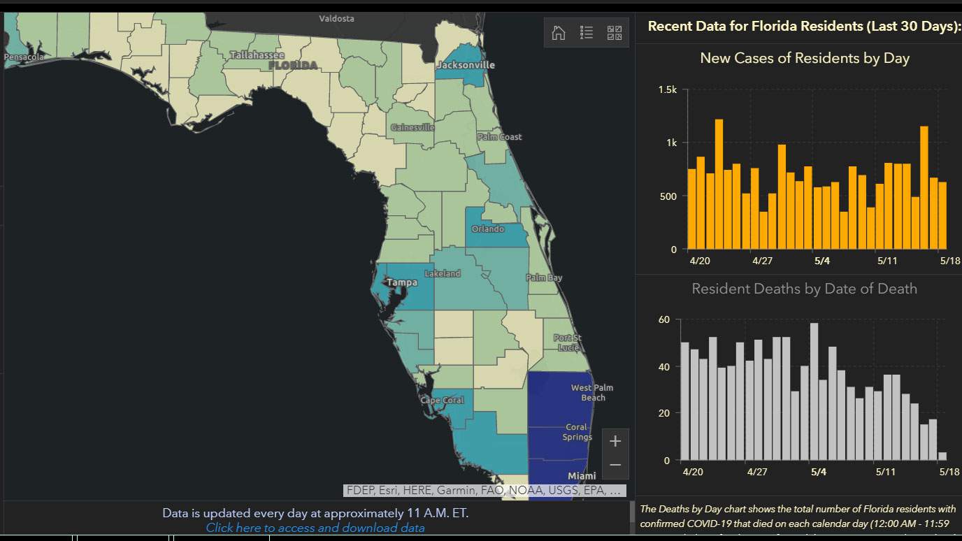 Florida, Georgia questioned over public access to COVID-19 data